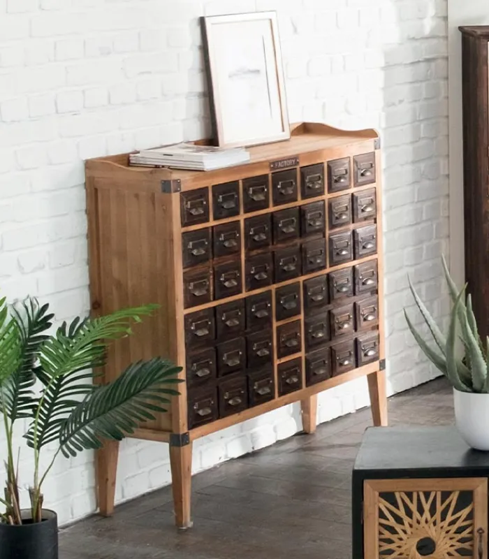 Commodes Déco|Cocktail Scandinave Commode vintage 13 tiroirs WENDY