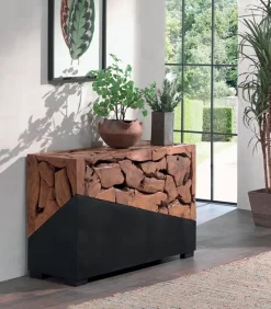 Découvrez Nos Meubles En Teck|Consoles & Sellettes|Cocktail Scandinave Console teck et métal PATTAYA