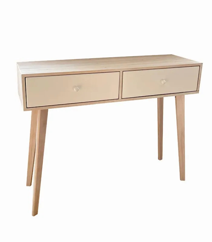 Consoles & Sellettes|Cocktail Scandinave Console 2 tiroirs LOGAN