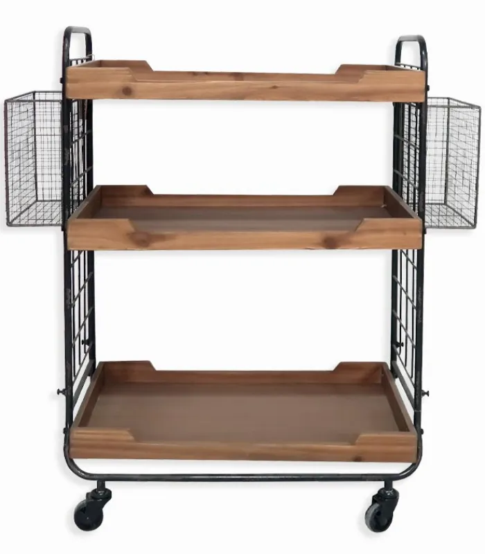 Dessertes|Cocktail Scandinave Desserte vintage sur roulettes WENDY