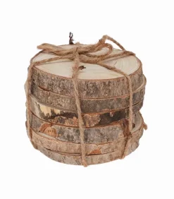 Accessoires Cuisine|Cocktail Scandinave Dessous de verre rondelle de bois avec écorce