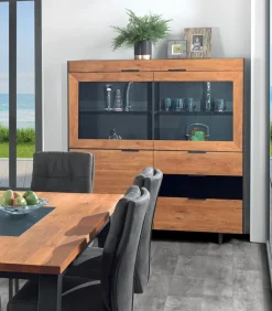 Vitrines & Enfilades|Cocktail Scandinave Enfilade chêne huilé ONTARIO