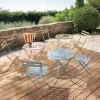 Tables De Jardin|Ensembles De Jardin|Cocktail Scandinave Ensemble pliant table jardin ronde + 2 chaises de jardin SUMMER
