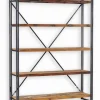 Etagères & Bibliothèques|Cocktail Scandinave Etagère bois de bateau et métal VINTAGE