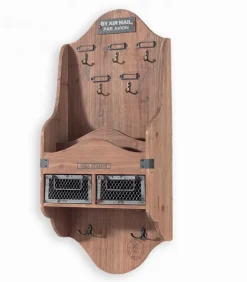 Etagères & Bibliothèques|Cocktail Scandinave Etagère murale bois port-clés WENDY