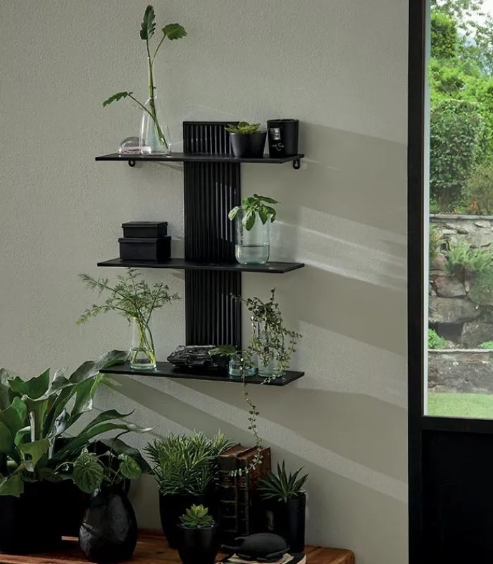 Etagères & Bibliothèques|Cocktail Scandinave Etagère murale CORK en fer laqué noir