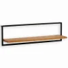 Découvrez Nos Meubles En Teck|Etagères & Bibliothèques|Cocktail Scandinave Etagère murale longue NAURU en teck et métal