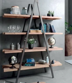 Etagères & Bibliothèques|Cocktail Scandinave Etagère sapin massif et fer WESTMOUNT