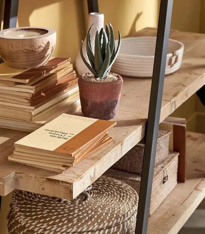 Etagères & Bibliothèques|Cocktail Scandinave Etagère sapin massif et fer WESTMOUNT