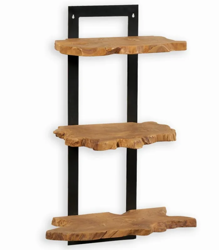 Découvrez Nos Meubles En Teck|Etagères & Bibliothèques|Cocktail Scandinave Etagère teck et métal 3 niveaux NAURU