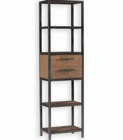 Découvrez Nos Meubles En Teck|Etagères & Colonnes|Cocktail Scandinave Etagère teck recyclé et fer vieilli BROWTON