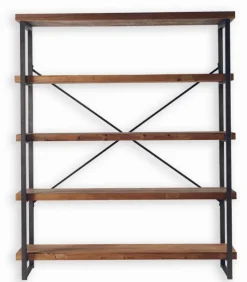 Etagères & Bibliothèques|Cocktail Scandinave Etagère vieux pin recyclé et métal ATELIER