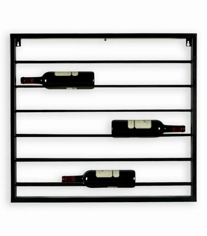 Bars & Étagères À Vin|Etagères & Bibliothèques|Cocktail Scandinave Etagère à vin murale en métal noir