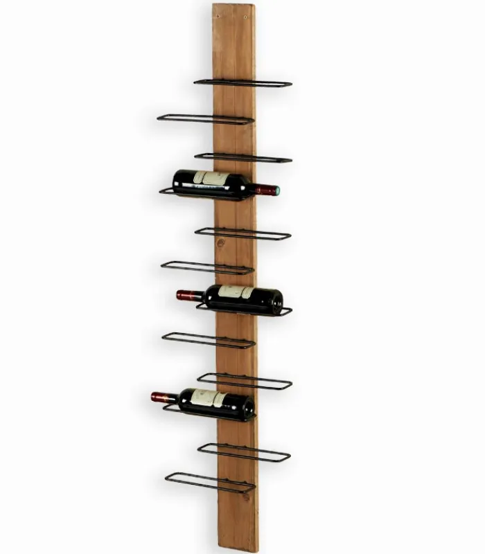 Bars & Étagères À Vin|Etagères & Bibliothèques|Cocktail Scandinave Etagère à vin murale en sapin et métal