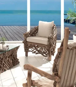 Fauteuils|Cocktail Scandinave Fauteuil bois flotté WOODREAM