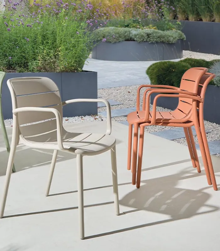 Fauteuils & Chaises De Jardin|Cocktail Scandinave Fauteuil de jardin empilable ATLIN