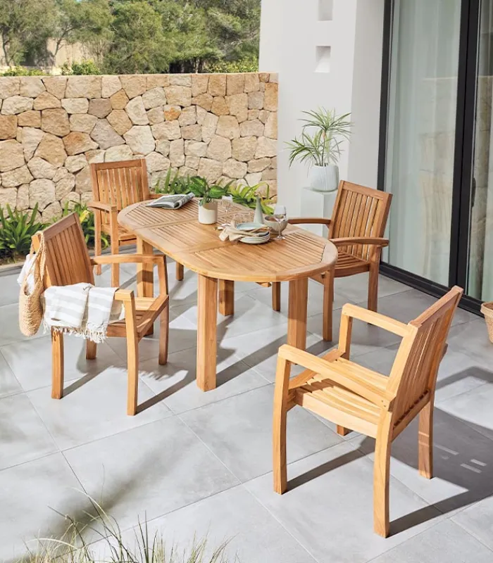 Découvrez Nos Meubles En Teck|Fauteuils & Chaises De Jardin|Cocktail Scandinave Fauteuil de jardin teck ARU