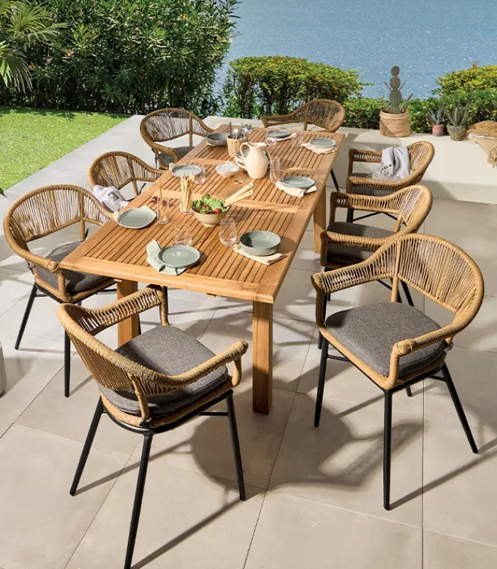 Fauteuils & Chaises De Jardin|Fauteuils|Cocktail Scandinave Fauteuil rotin et alu SANDY