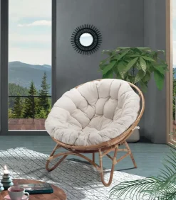 Fauteuils|Cocktail Scandinave Fauteuil rotin Fidji XXL