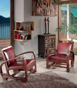 Découvrez Nos Meubles En Teck|Fauteuils|Cocktail Scandinave Fauteuil teck et cuir RETRO