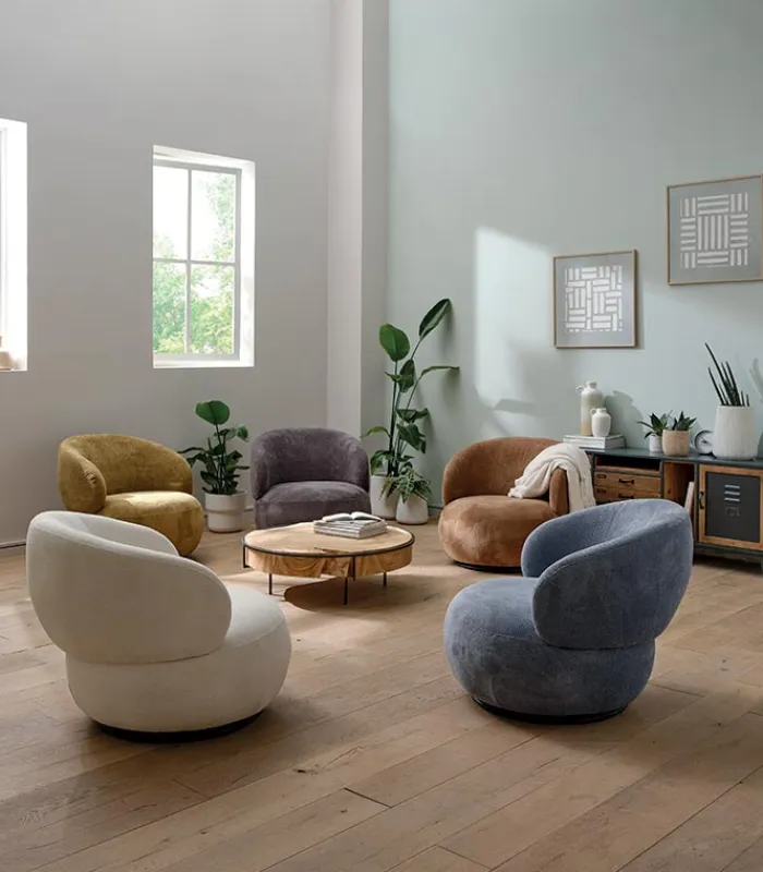 Fauteuils|Cocktail Scandinave Fauteuil Tournant ELTON