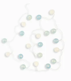 Décorations Led|Cocktail Scandinave Guirlande lumineuse boules blanches et bleues