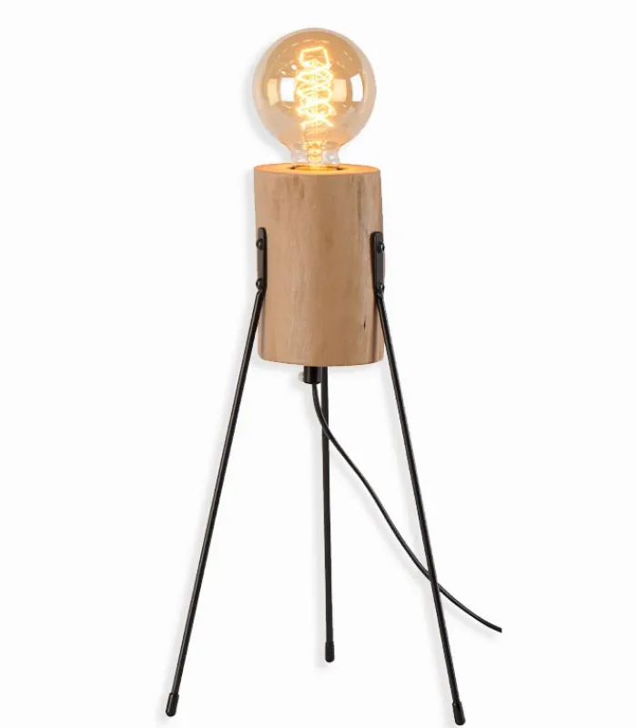 Lampes De Table|Cocktail Scandinave Lampe bois sur pieds GORKA