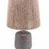 Lampes De Table|Cocktail Scandinave Lampe céramique noir abat-jour corde PM