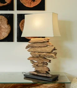 Lampes De Table|Découvrez Nos Meubles En Teck|Cocktail Scandinave Lampe exotique teck KOOR
