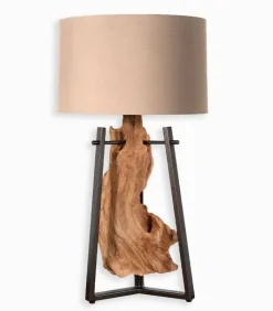 Lampes De Table|Découvrez Nos Meubles En Teck|Cocktail Scandinave Lampe exotique teck WARA