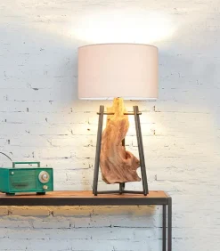 Lampes De Table|Découvrez Nos Meubles En Teck|Cocktail Scandinave Lampe exotique teck WARA