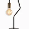 Lampes De Table|Cocktail Scandinave Lampe métal douille doré