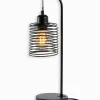 Lampes De Table|Cocktail Scandinave Lampe métal noir spirale