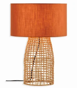 Lampes De Table|Cocktail Scandinave Lampe naturelle rotin LIA