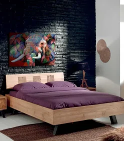 Lits|Cocktail Scandinave Lit frêne massif 2 places OREGON