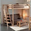 Lits|Cocktail Scandinave Lit mezzanine pin massif LOFT