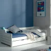 Lits|Cocktail Scandinave Lit pin massif blanc 90×190 COSY VICKY