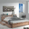Lits|Cocktail Scandinave Lit pin massif huilé 2 places FUTUNA