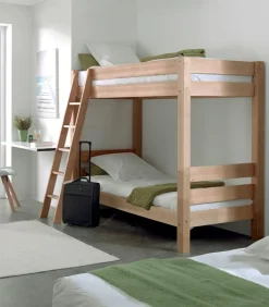 Lits|Cocktail Scandinave Lits superposés 90×200 KARL miel huilé