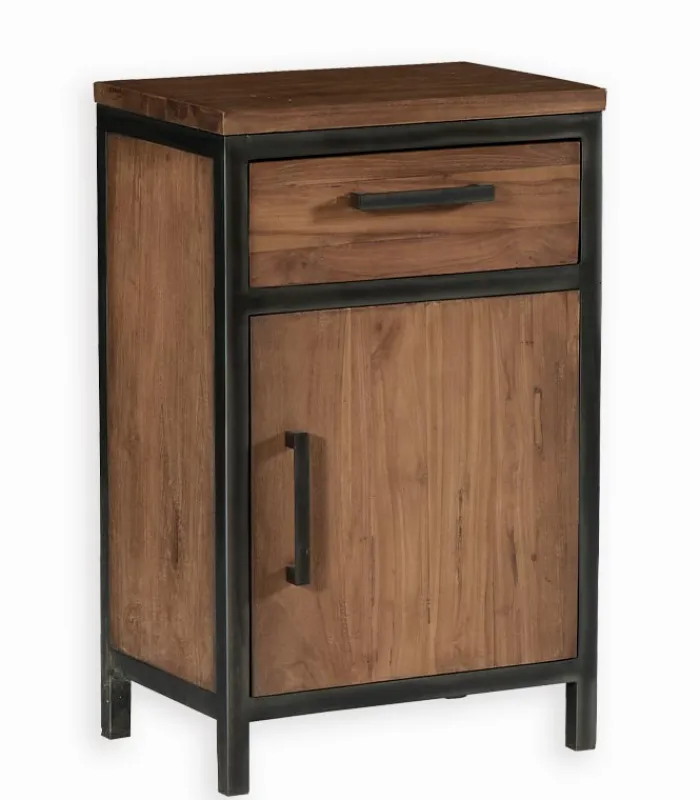 Découvrez Nos Meubles En Teck|Etagères & Colonnes|Cocktail Scandinave Meuble bas teck et métal BROWTON