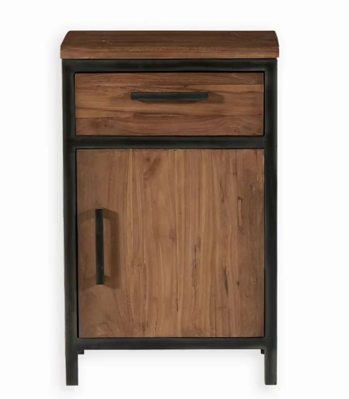 Découvrez Nos Meubles En Teck|Etagères & Colonnes|Cocktail Scandinave Meuble bas teck et métal BROWTON
