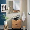 Meubles Avec Vasques|Cocktail Scandinave Meuble chêne 2 tiroirs avec vasque en pierre – STONE
