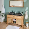 Meubles Avec Vasques|Cocktail Scandinave Meuble salle de bain double vasque pierre – STONE