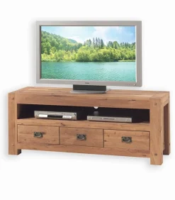 Meubles Tv|Cocktail Scandinave Meuble TV chêne huilé 3 tiroirs NORWAY