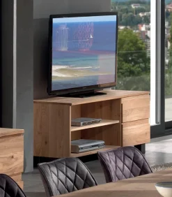 Meubles Tv|Cocktail Scandinave Meuble TV chêne massif L 140 cm HALDEN