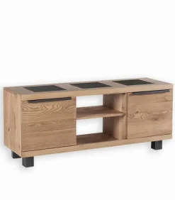 Meubles Tv|Cocktail Scandinave Meuble TV frêne massif 2 portes PIER