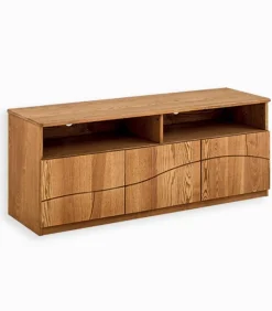 Meubles Tv|Cocktail Scandinave Meuble TV frêne massif 3 portes WAVE