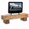 Meubles Tv|Cocktail Scandinave Meuble TV pin massif ciré POUTRE