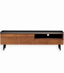 Découvrez Nos Meubles En Teck|Meubles Tv|Cocktail Scandinave Meuble TV teck recyclé 2 portes LANGDON