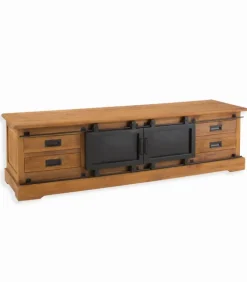Découvrez Nos Meubles En Teck|Meubles Tv|Cocktail Scandinave Meuble TV teck recyclé STANLEY